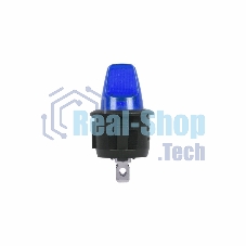 Выключатель клавишный Rexant круглый 12V 16А (3с) ON-OFF синий с подсветкой