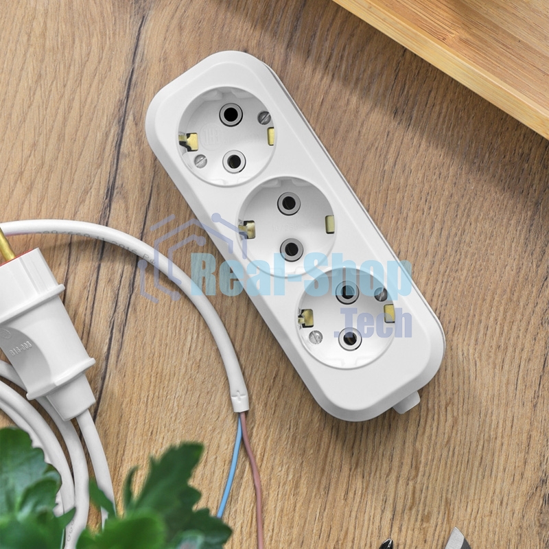 Колодка Rexant 3 гнезда с заземлением 11-8704