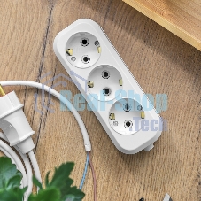 Колодка Rexant 3 гнезда с заземлением 11-8704