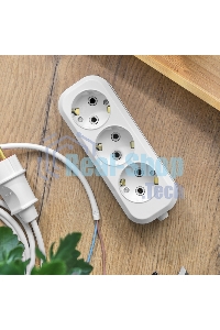 Колодка Rexant 3 гнезда с заземлением 11-8704