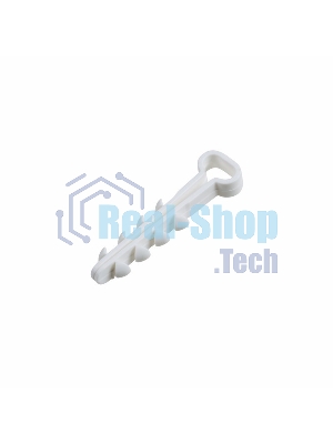 Дюбель-хомут нейлоновый прямоугольный Rexant 5-8 мм, белый, упаковка 100 шт.