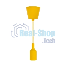 Патрон E27 Rexant силиконовый со шнуром 1 м желтый