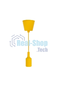 Патрон E27 Rexant силиконовый со шнуром 1 м желтый