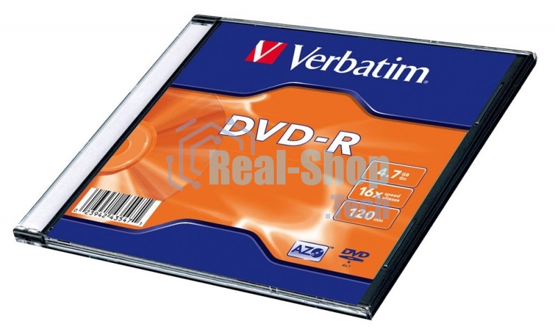 Диск DVD-R Verbatim 16-x, 4.7 Gb, (уп 20 шт) (43547)