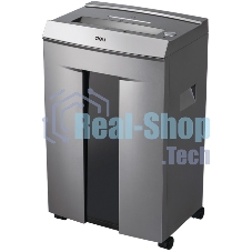 Шредер Deli 9905 серый с автоподачей (секр.P-5)/фрагменты/10лист./20лтр./скрепки/скобы/пл.карты/CD