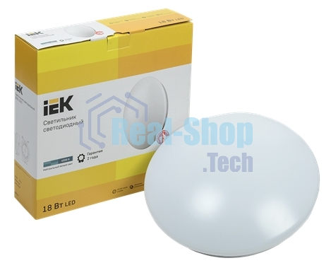Светильник светодиодный ДПБ 1002 18Вт 4000К IP20 круг бел. ИЭК LDPB0-1002-18-4000-K01