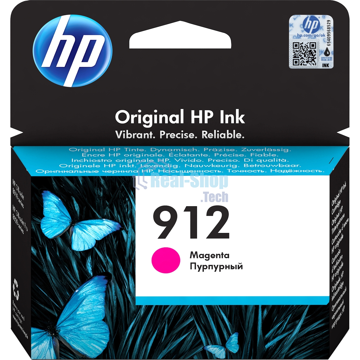 Картридж струйный HP 912 3YL78AE пурпурный (315стр.) для HP OfficeJet 801x/802x