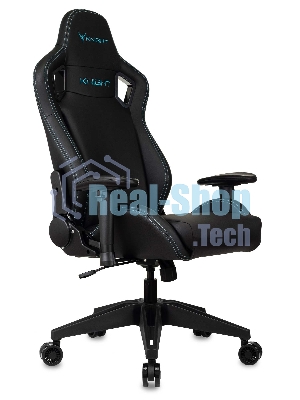 Кресло Knight Outrid Smile черный, экокожа, 120 кг, механизм качания