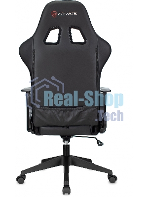 Кресло ZOMBIE GAME RGB черный, экокожа, 120 кг, подголовник, механизм качания
