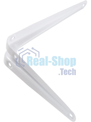 Кронштейн угловой с ребром Сибртех 150 х 200 мм, белый