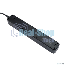 Сетевой фильтр Гарнизон 2.0 EPS-5-B-2, 5 р, 10А, 2 м, ур.защиты 2+, черный, пакет