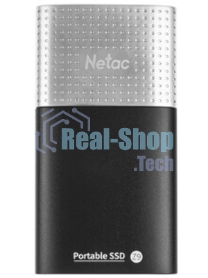 Внешний SSD Netac Z9, 500 Gb, USB 3.2 Gen 2 Type-C, R/W 550/480, черный