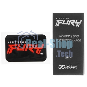 Оперативная память Kingston Fury Beast, DDR5, 32Gb (1x32GB), 5200MHz, CL40, DIMM, радиатор, белый