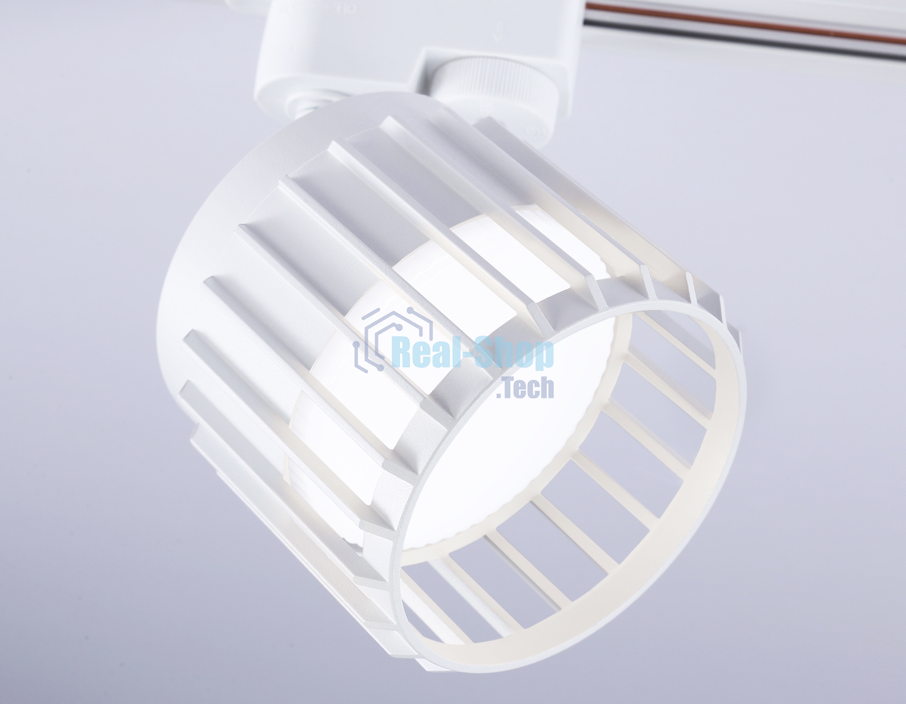 Трековый однофазный светильник Ambrella light GL5348 WH белый GX53 D100*80