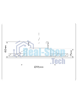 Светильник Ambrella light TN52334 SBK/SGD черный песок/золото песок GX53 max 12W D115*25
