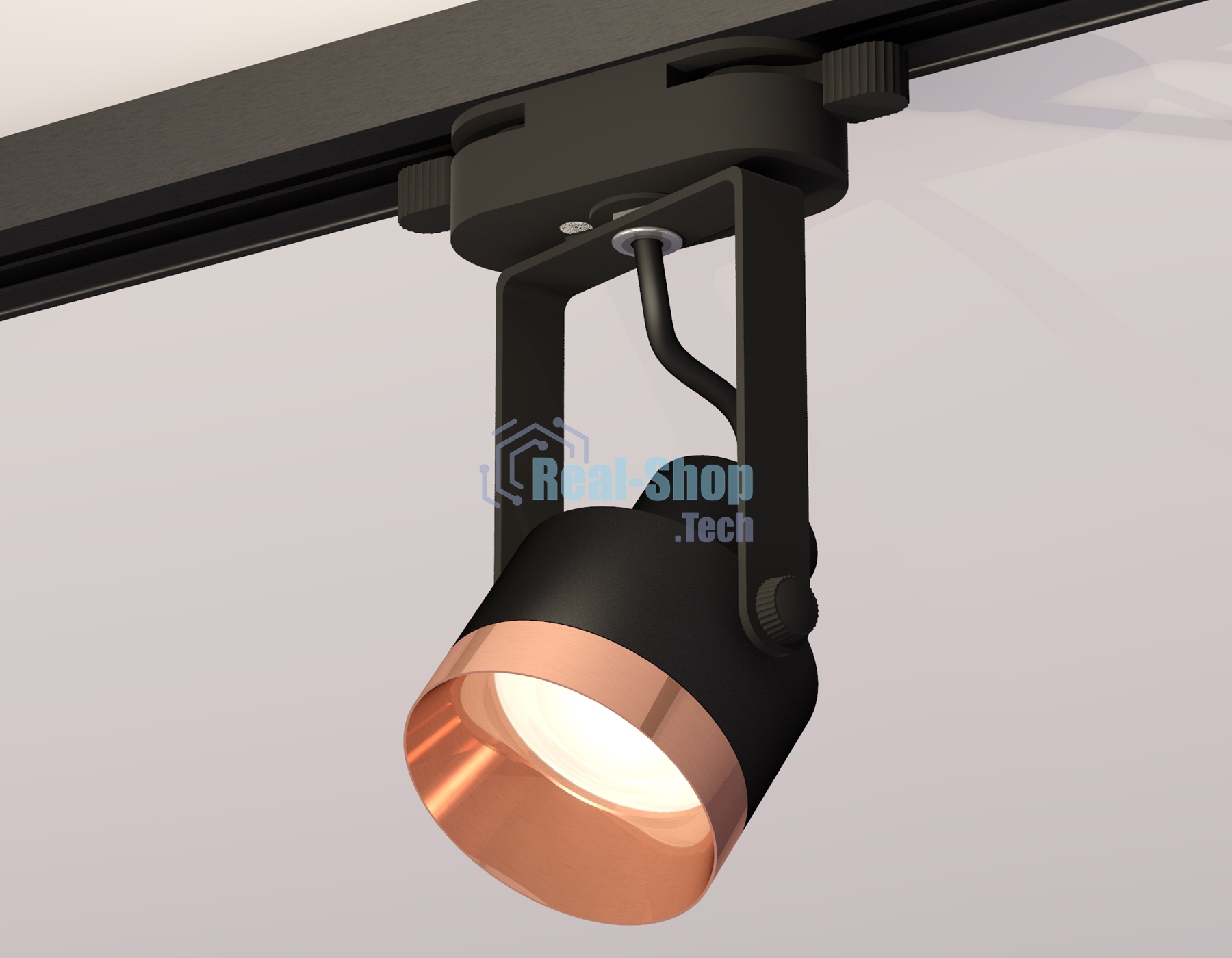 Светильник Ambrella light XT6602045 PBK/PPG черный полированный/золото розовое полированное MR16 GU10 (C6602, N6135)