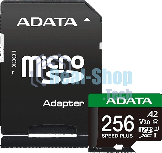 Флеш карта microSD ADATA 256Gb microSDXC Class 10 UHS-I U3 V30 A2 180/160 MB/s (SD адаптер)