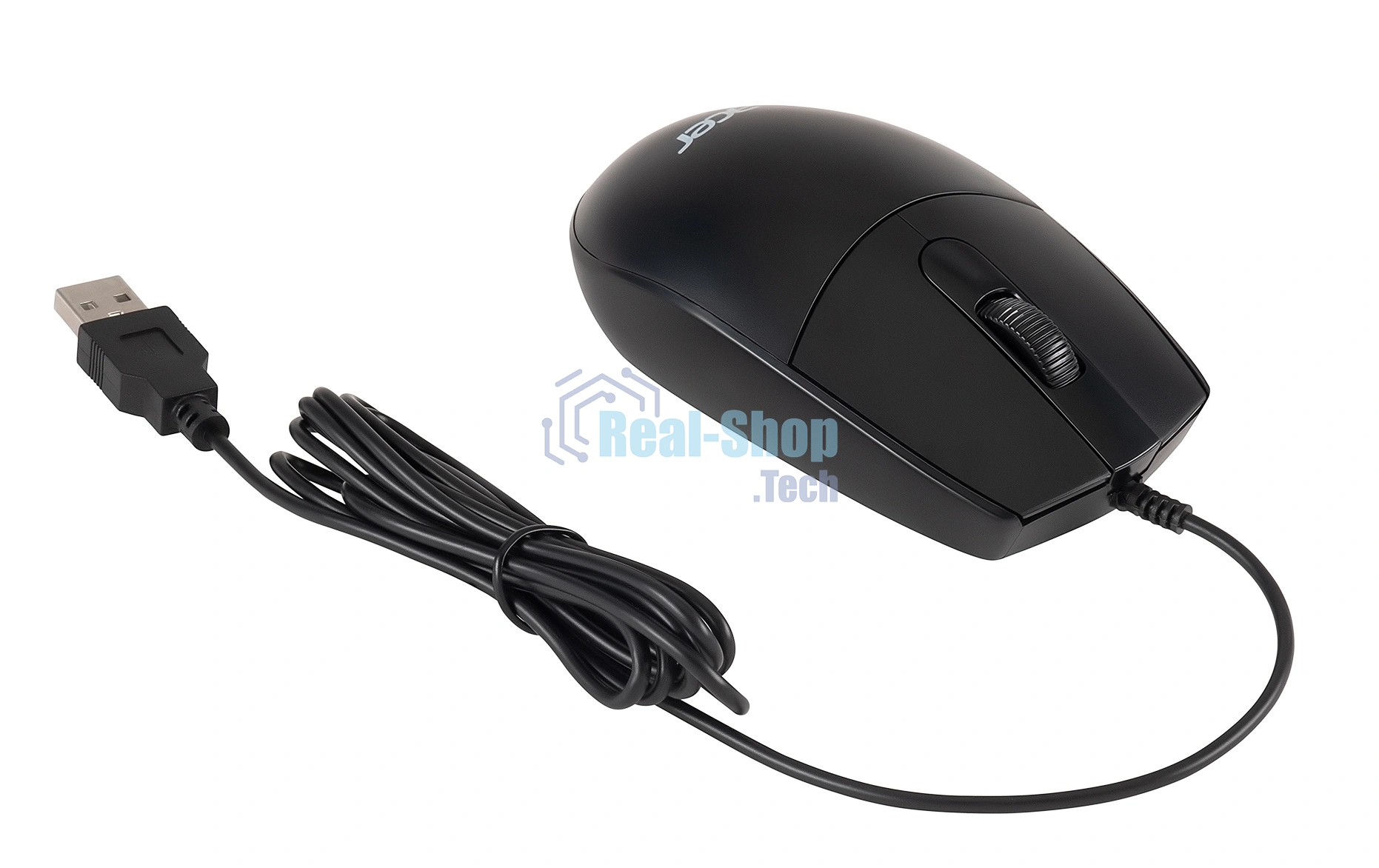 Комплект клавиатура+мышь Acer OMW141 проводной, USB, 1200 DPI, чёрный