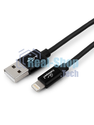 Кабель Cablexpert для Apple CC-S-APUSB01Bk-0.5M, AM/Lightning, серия Silver, длина 0.5м, черный, блистер
