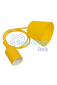 Патрон E27 Rexant силиконовый со шнуром 1 м желтый