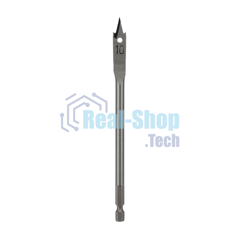 Сверло перовое по дереву Kranz 10 мм, шестигранный хвостовик