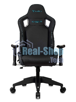 Кресло Knight Outrid Smile черный, экокожа, 120 кг, механизм качания