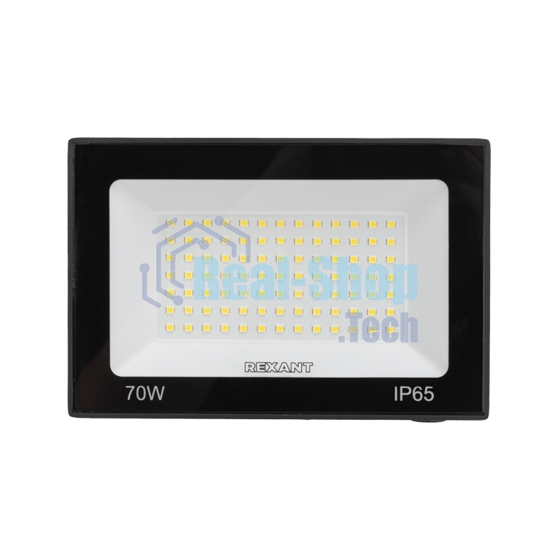 Прожектор светодиодный СДО Rexant 70Вт 5600Лм 6500К холодный свет, черный корпус