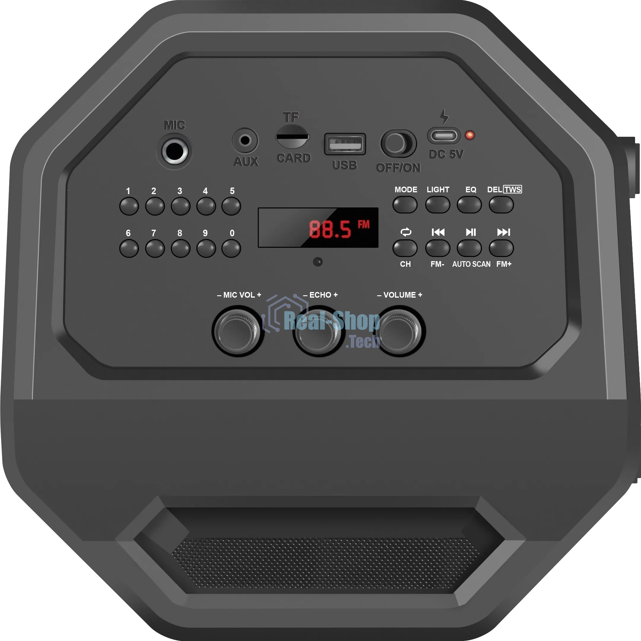 Портативная акустика Defender Rage 50 Вт Light/BT/FM/USB/LED/TWS черный