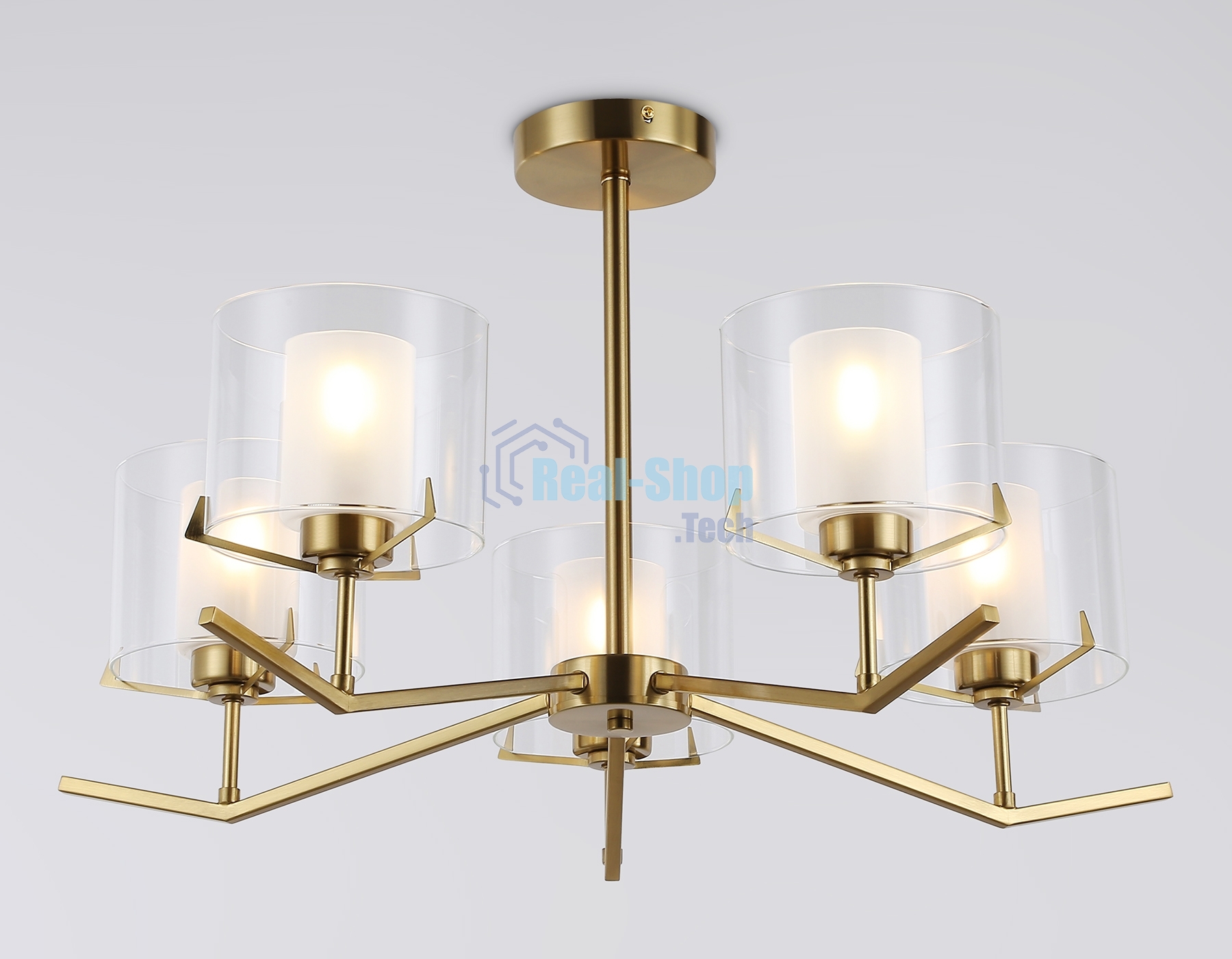 Светильник Ambrella light LH57007/5 BS/FR латунь/белый матовый E14/5 max 40W D690*390