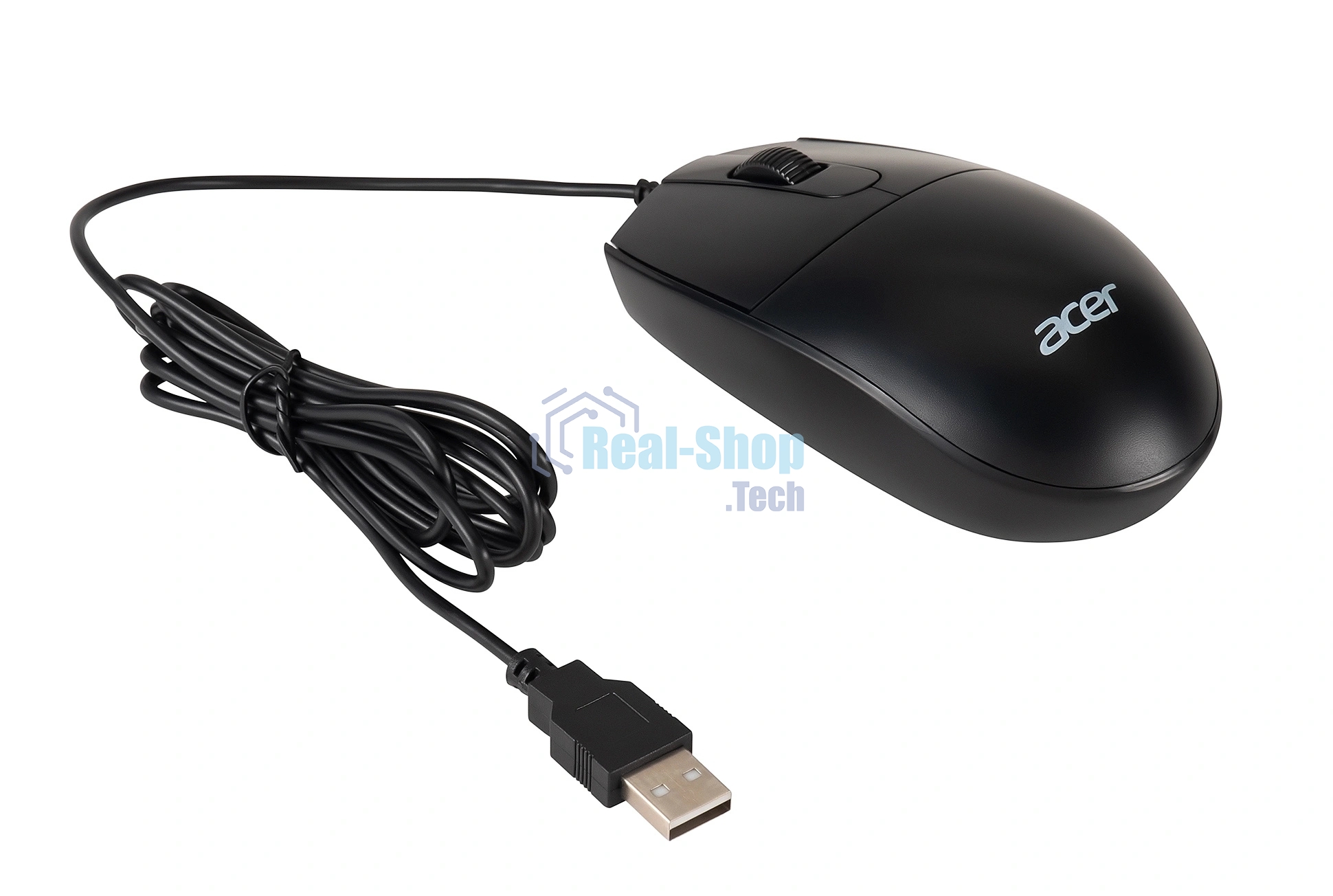 Комплект клавиатура+мышь Acer OMW141 проводной, USB, 1200 DPI, чёрный