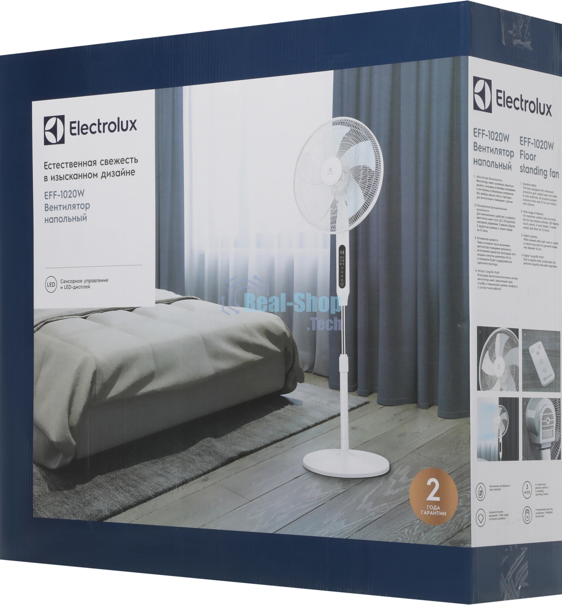 Вентилятор Electrolux EFF-1020W белый, напольный, 50 Вт, 3 скорости, 40 см
