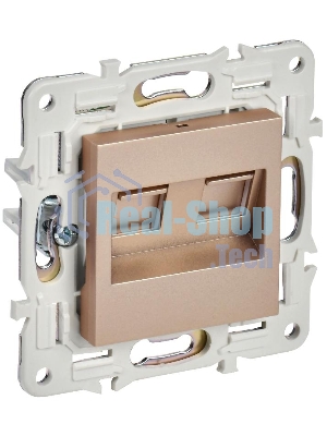 SKANDY Розетка компьютерная двойная RJ45 кат.6 SK-K04Sa песочный | SK-K20-2-K98 | IEK