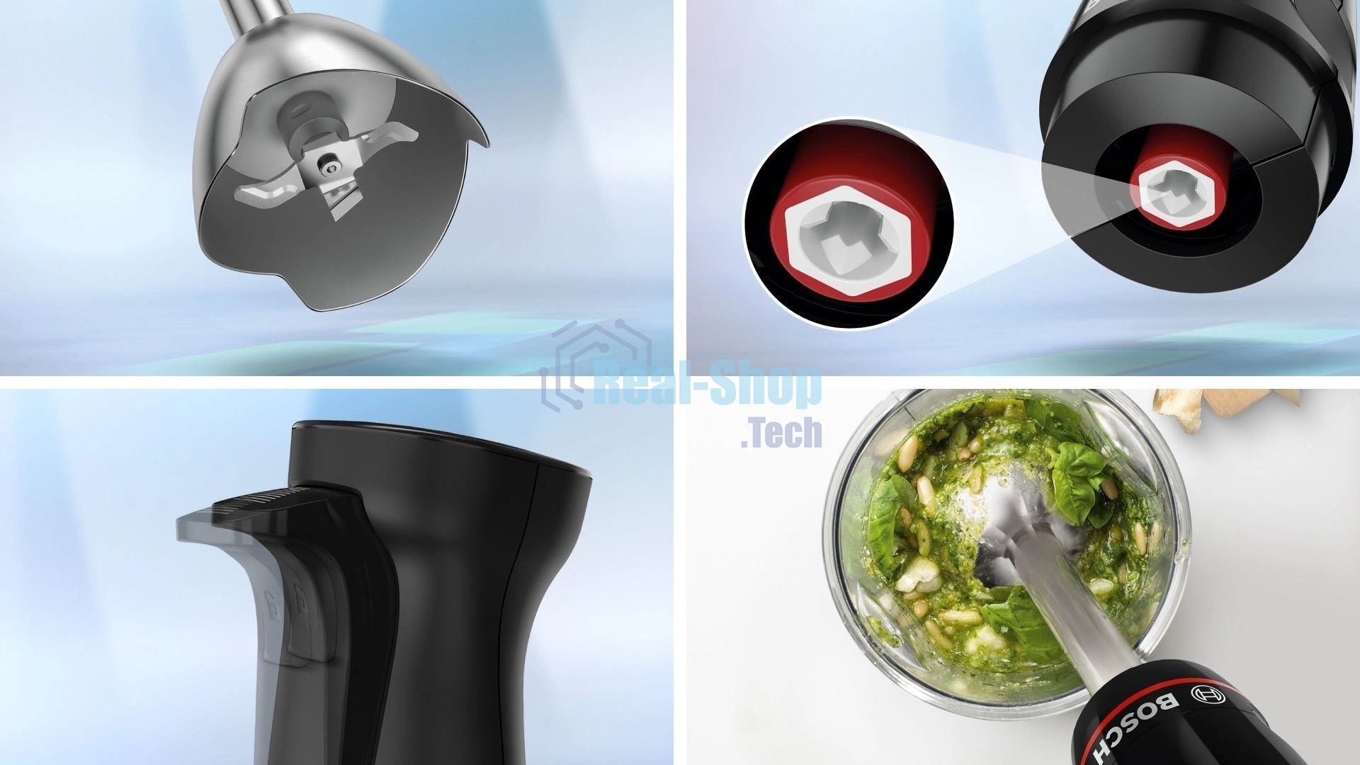 Блендер погружной Bosch MSM4B621 черный, 1000 Вт, 1 скорость