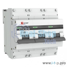 Выключатель автоматический модульный 3п C 100А 10кА ВА 47-100 PROxima EKF mcb47100-3-100C-pro