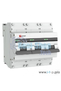 Выключатель автоматический модульный 3п C 100А 10кА ВА 47-100 PROxima EKF mcb47100-3-100C-pro