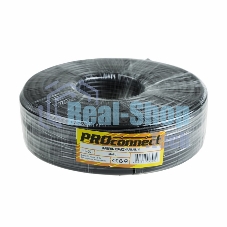 Кабель коаксиальный PROconnect RG-6U, 75 Ом, CCS/Al/Al, 48%, бухта 100 м, черный OUTDOOR