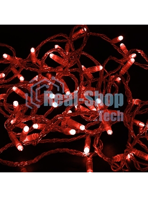 Гирлянда Neon-night Нить 10м, постоянное свечение, прозрачный ПВХ, 24В, Красный