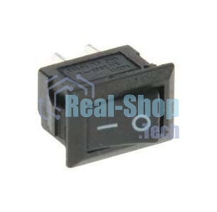 Выключатель клавишный Rexant 250V 3А (2с) ON-OFF черный Micro