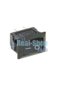 Выключатель клавишный Rexant 250V 3А (2с) ON-OFF черный Micro