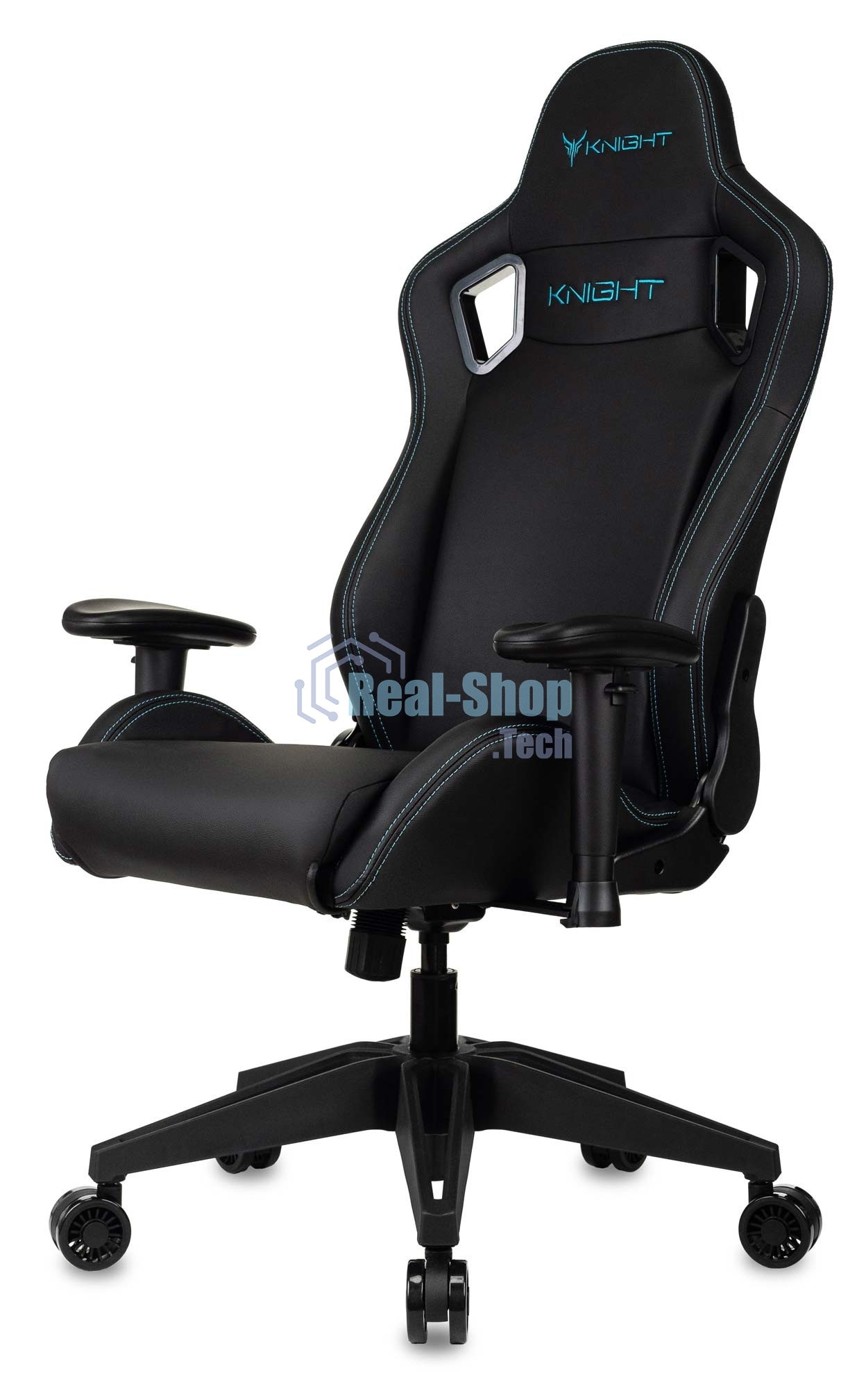 Кресло игровое Knight Outrid Smile черный эко.кожа крестов. пластик