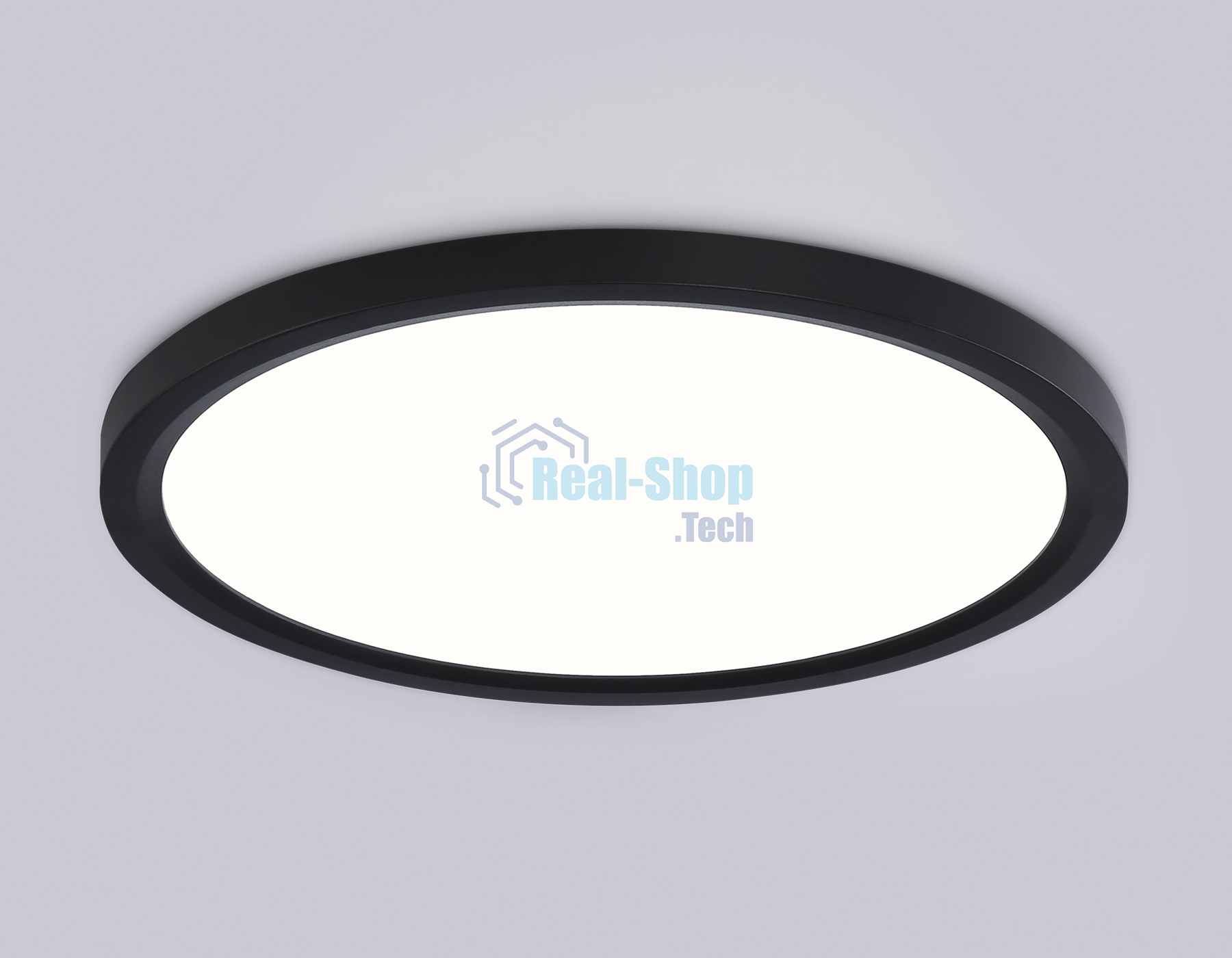 Светильник светодиодный ультратонкий Ambrella light FZ1906 BK черный IP54 26W 3000K-6500K CCT-переключатель D370*25 (Без ПДУ)