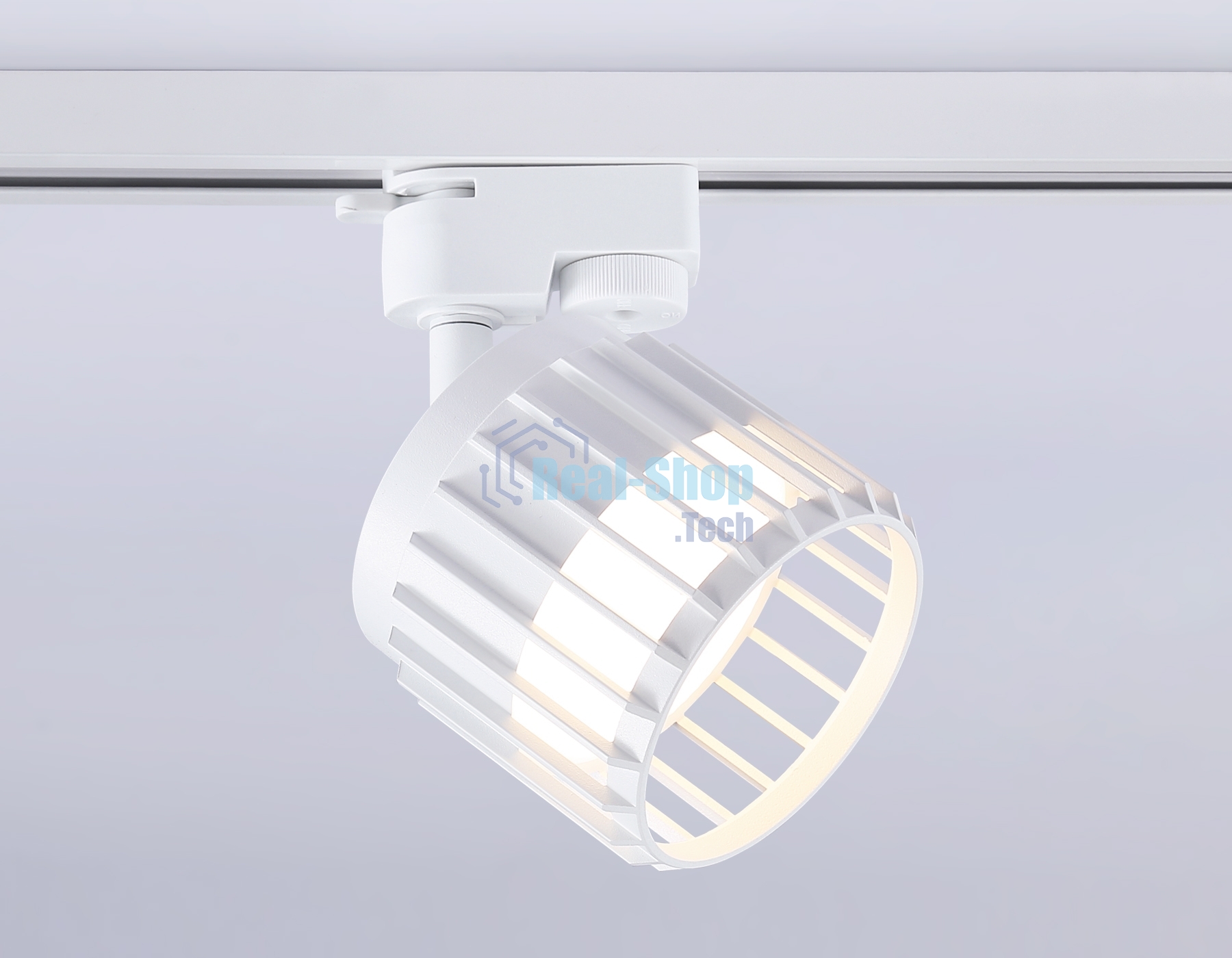 Трековый однофазный светильник Ambrella light GL5348 WH белый GX53 D100*80