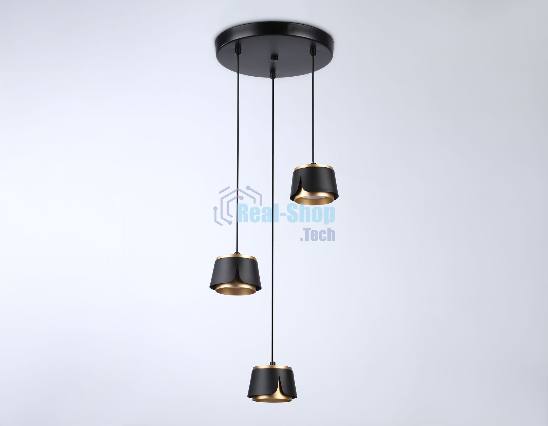 Светильник Ambrella light TN71252/3 BK/GD черный/золото GX53/3 D250*1090
