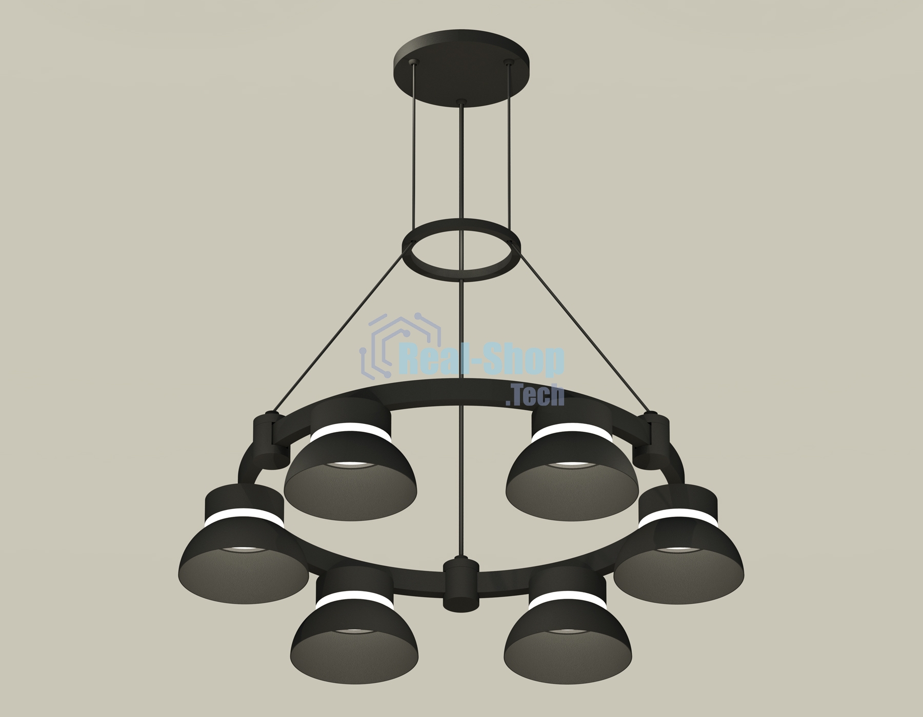 Светильник Ambrella light XR92051001/6 SBK/FR черный песок/белый матовый GX53 (A9205, C9232, N8141)