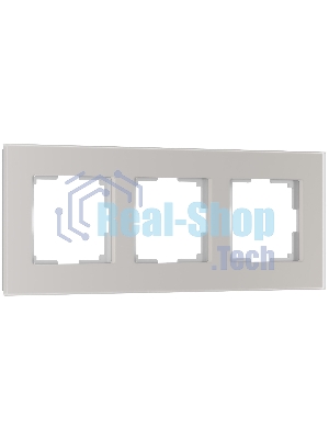 Рамка на 3 поста Senso (дымчатый, стекло soft-touch) W0033117