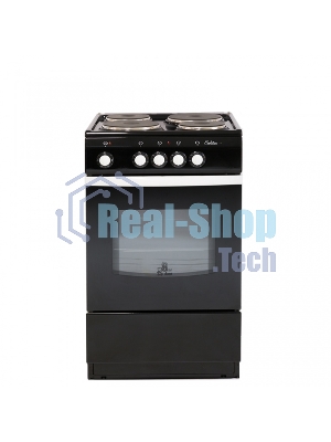Плита электрическая De Luxe 5004.12э черный, конфорок 4 шт, духовка 46 л, 50 см x 85 см x 50 см
