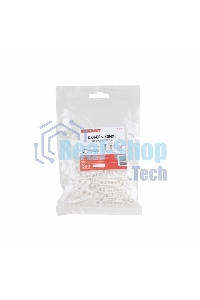 Дюбель-хомут нейлоновый прямоугольный Rexant 5-8 мм, белый, упаковка 100 шт.