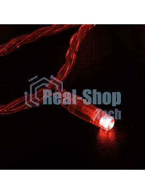 Гирлянда Neon-night Нить 10м, постоянное свечение, прозрачный ПВХ, 24В, Красный