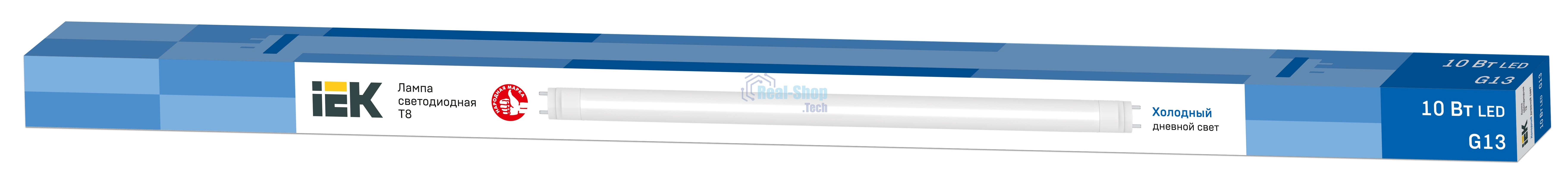 Лампа светодиодная ECO T8 10Вт линейная 230В 6500К G13 ИЭК LLE-T8-10-230-65-G13