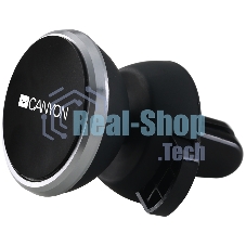 Держатель автомобильный Canyon Car Holder for Smartphones,magnetic suction function,with 2 plates(rectangle/circle), черный,40x35x50мм 0.033kg